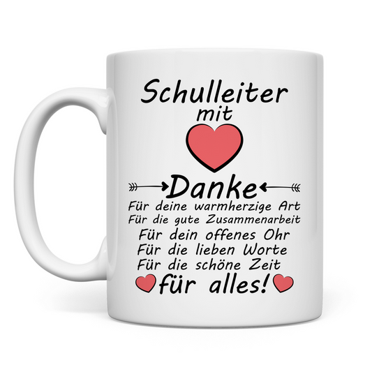 Schulleitung Abschiedsgeschenk | Danke Tasse Schulleiter