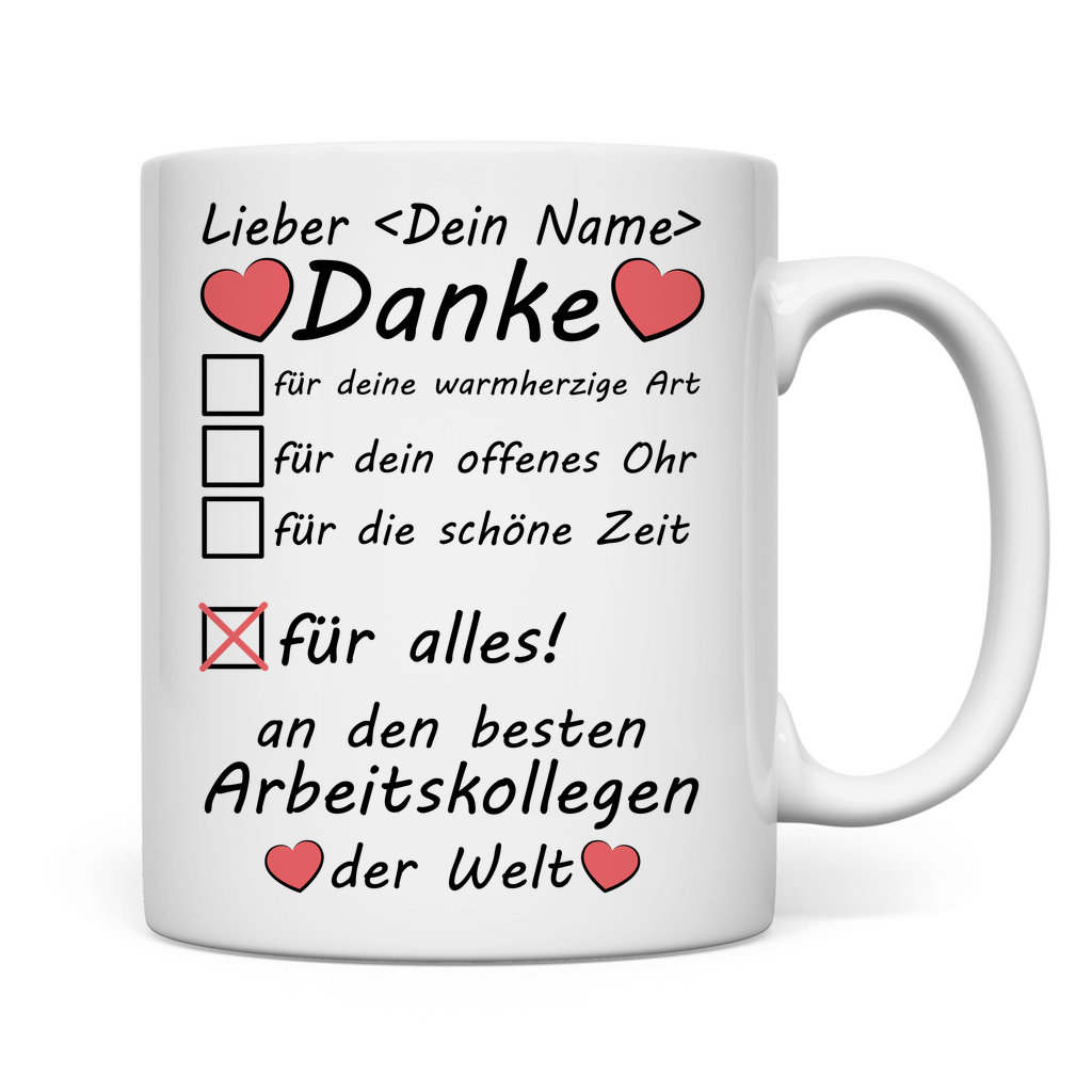 Danke Besten Arbeitskollege der Welt | Tasse  Geschenk 2