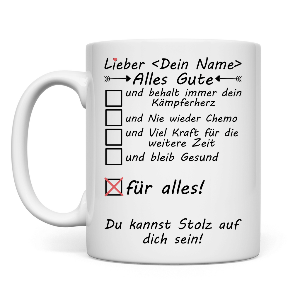 Krebs überstanden Geschenk| Mann | tasse