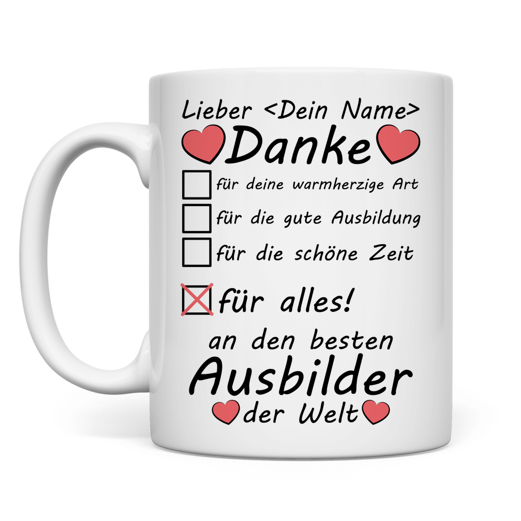 Bester Ausbilder Tasse | Danke | Geschenk