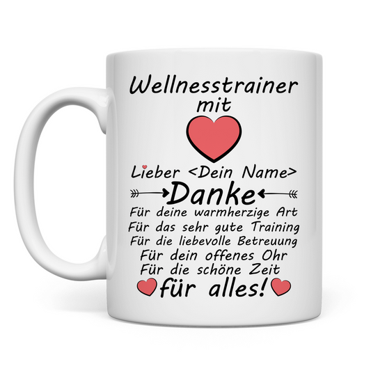 Danke sagen an Wellness Trainer | Geschenk Tasse