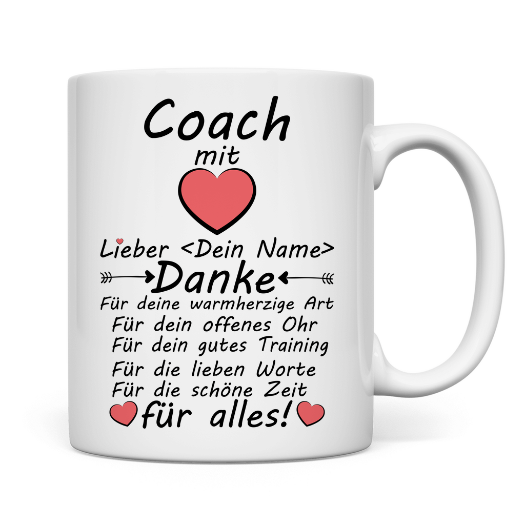 Danke Bester Coach | Geschenk  Tasse rückseite