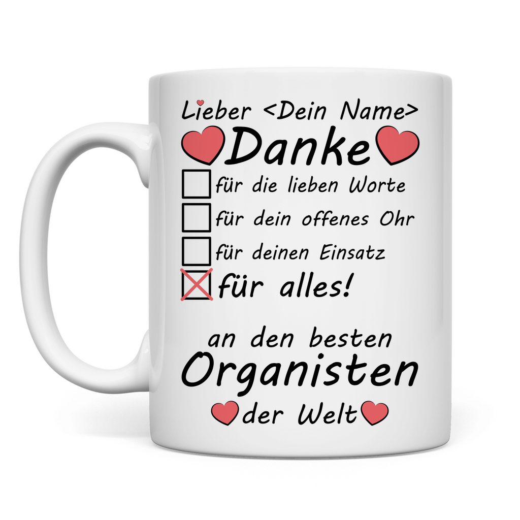 Danke an den Organisten | Hochzeit | Geschenk  Tasse Beste