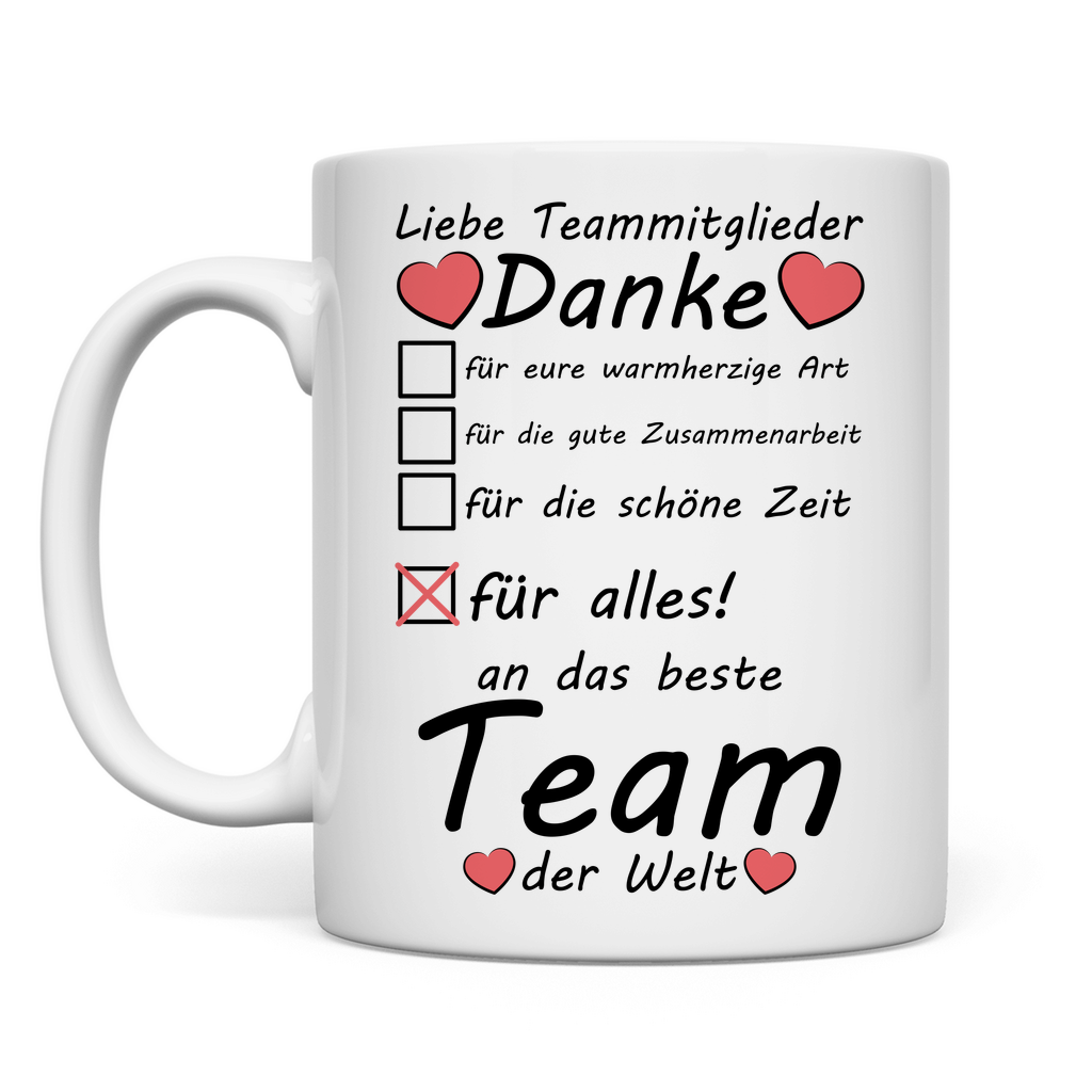 Bestes Team | Danke Geschenk zum Abschied  tasse