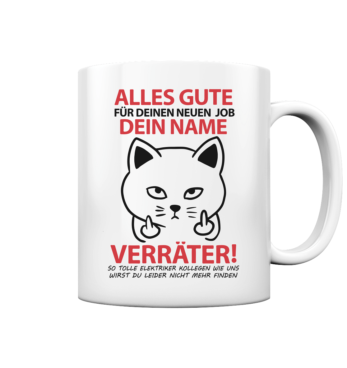 Abschiedsgeschenk Elektriker Personalisiert als Verabschiedungs Tasse 