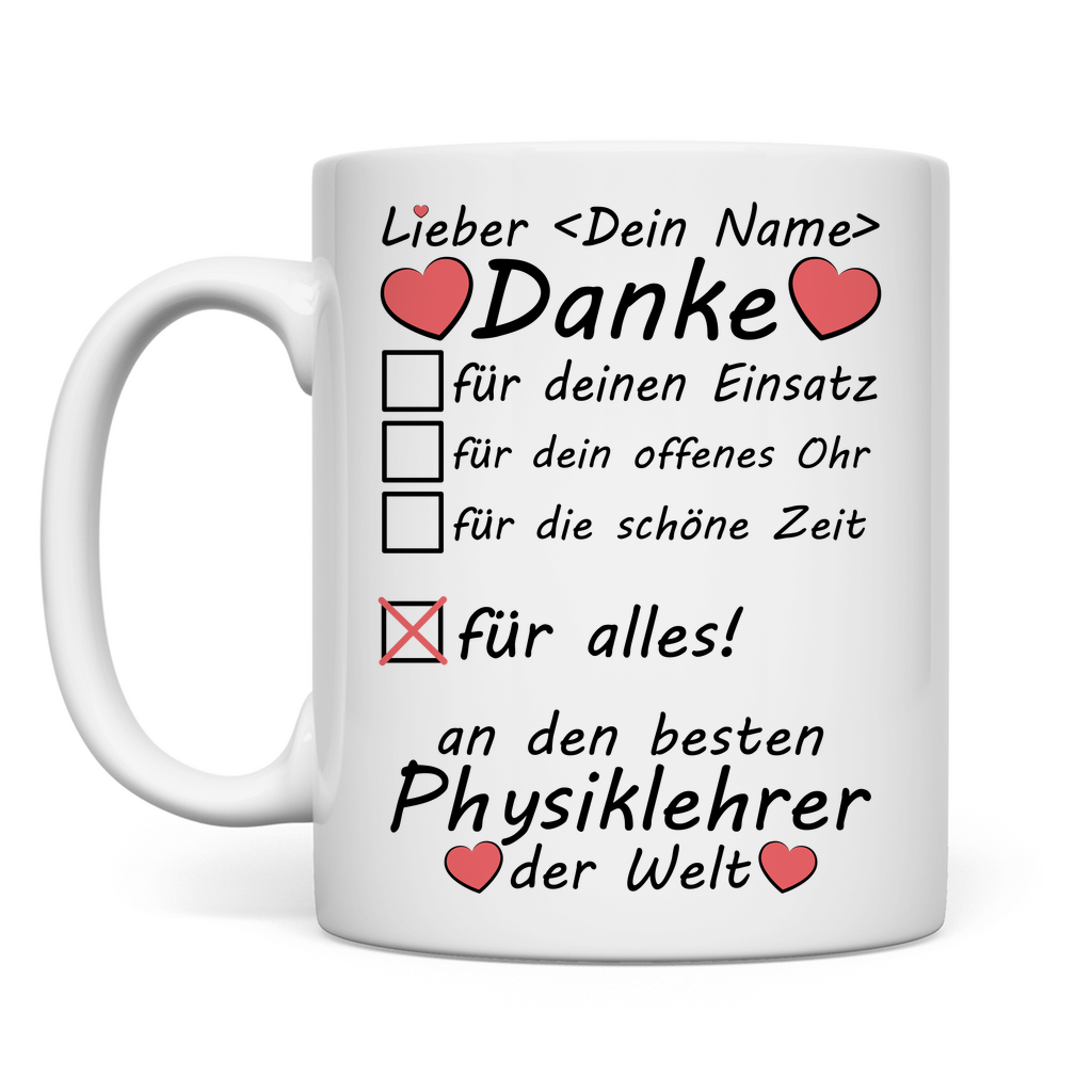 Abschiedsgeschenk Physiklehrer | Tasse