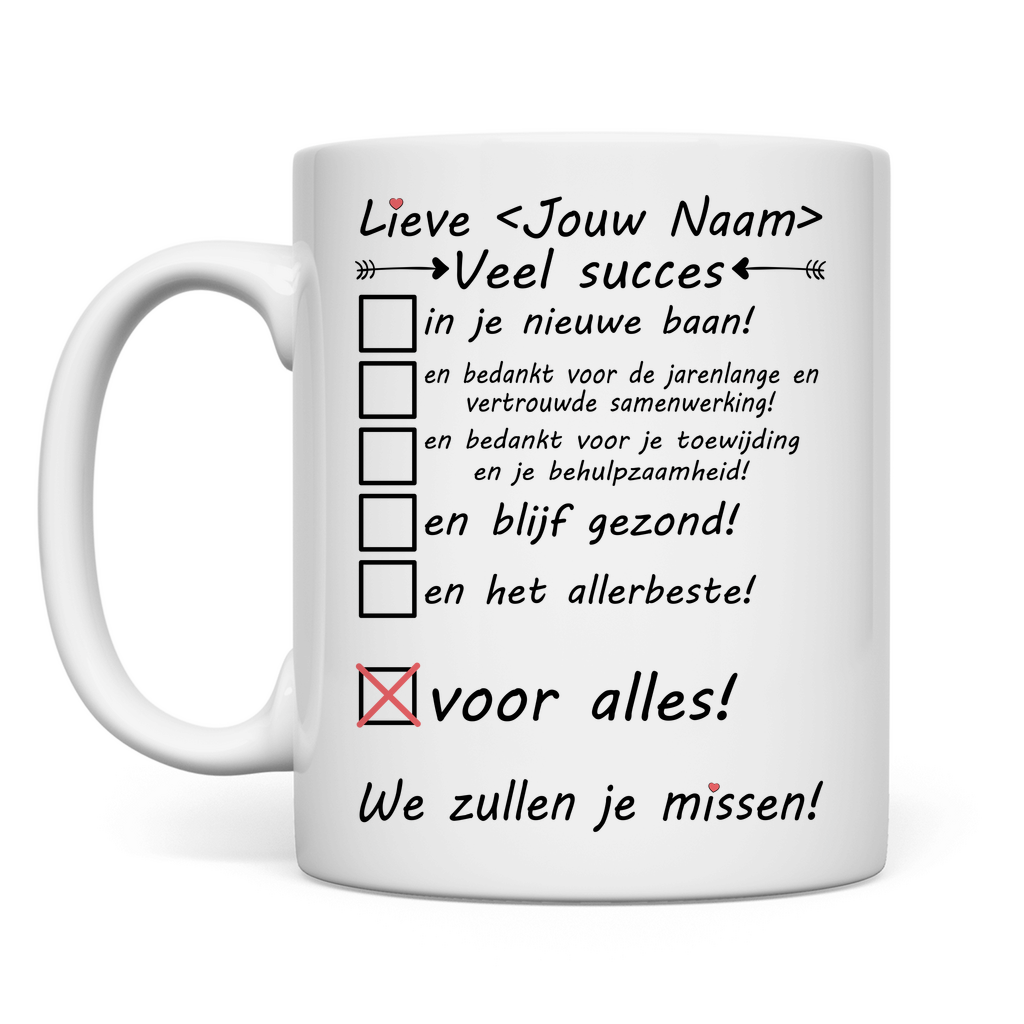 Afscheidscadeau Medewerker Mog -  Afscheid voor de Pensioen -  Gepersonaliseerd