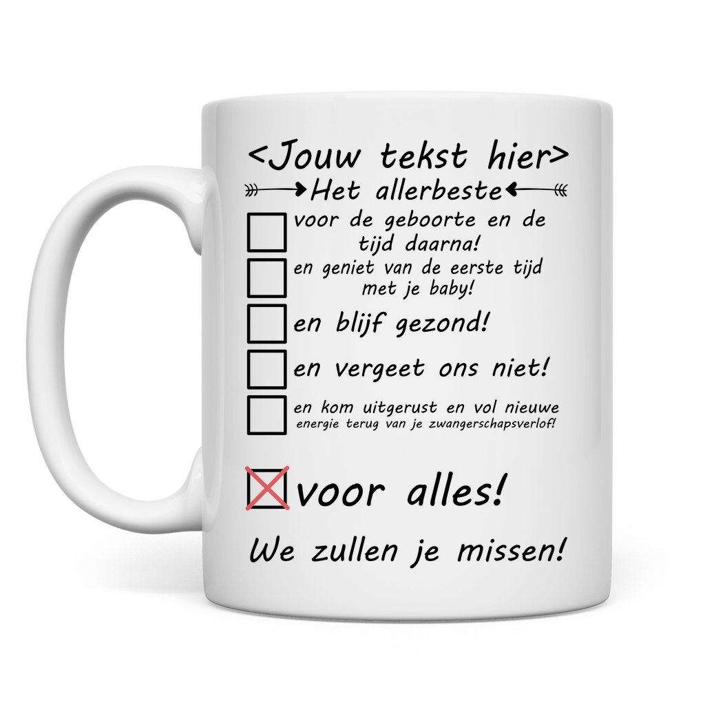 Afscheidscadeau Zwangerschapsverlof Mog - Leuk Collega Afscheid Cadeau - Mama - Gepersonaliseerd