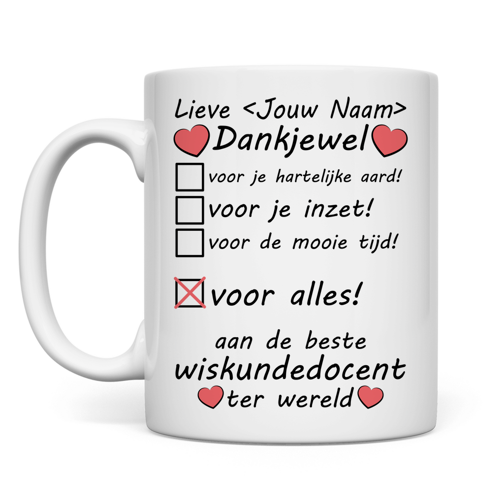 Afscheidscadeau voor Wiskunde Docent - Bedankt Mog - Afscheid Cadeau