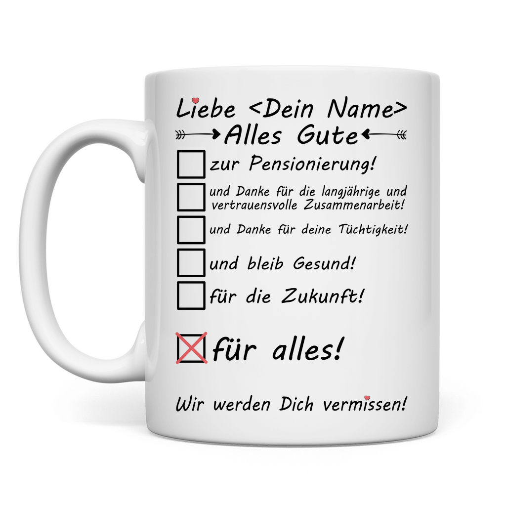 Alles Gute zur Pensionierung | Lehrer Geschenk