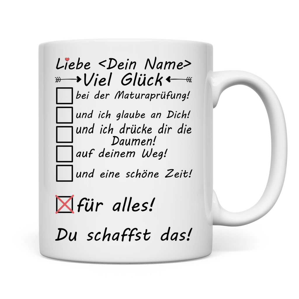 Gute Wünsche zur bevorstehenden Matura | Tasse