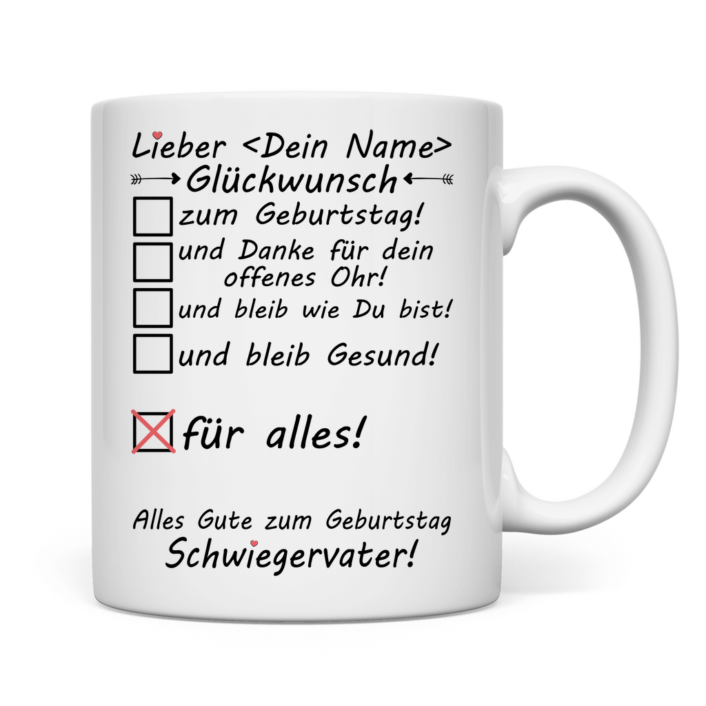 Alles Gute zum Geburtstag Ex Schwiegervater | Tasse