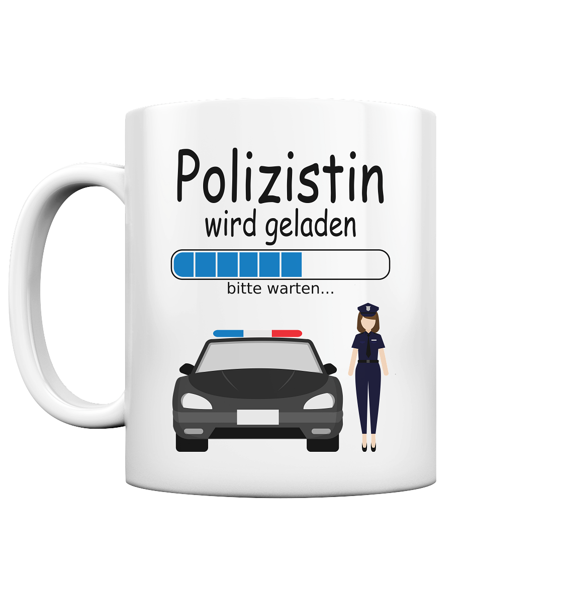 Ausbildungsbeginn Polizei | Geschenk Polizistin Tasse Rückseite