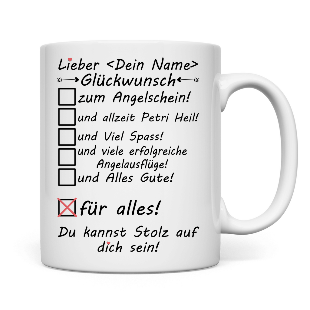 Angelschein bestanden | Glückwunsch Geschenk
