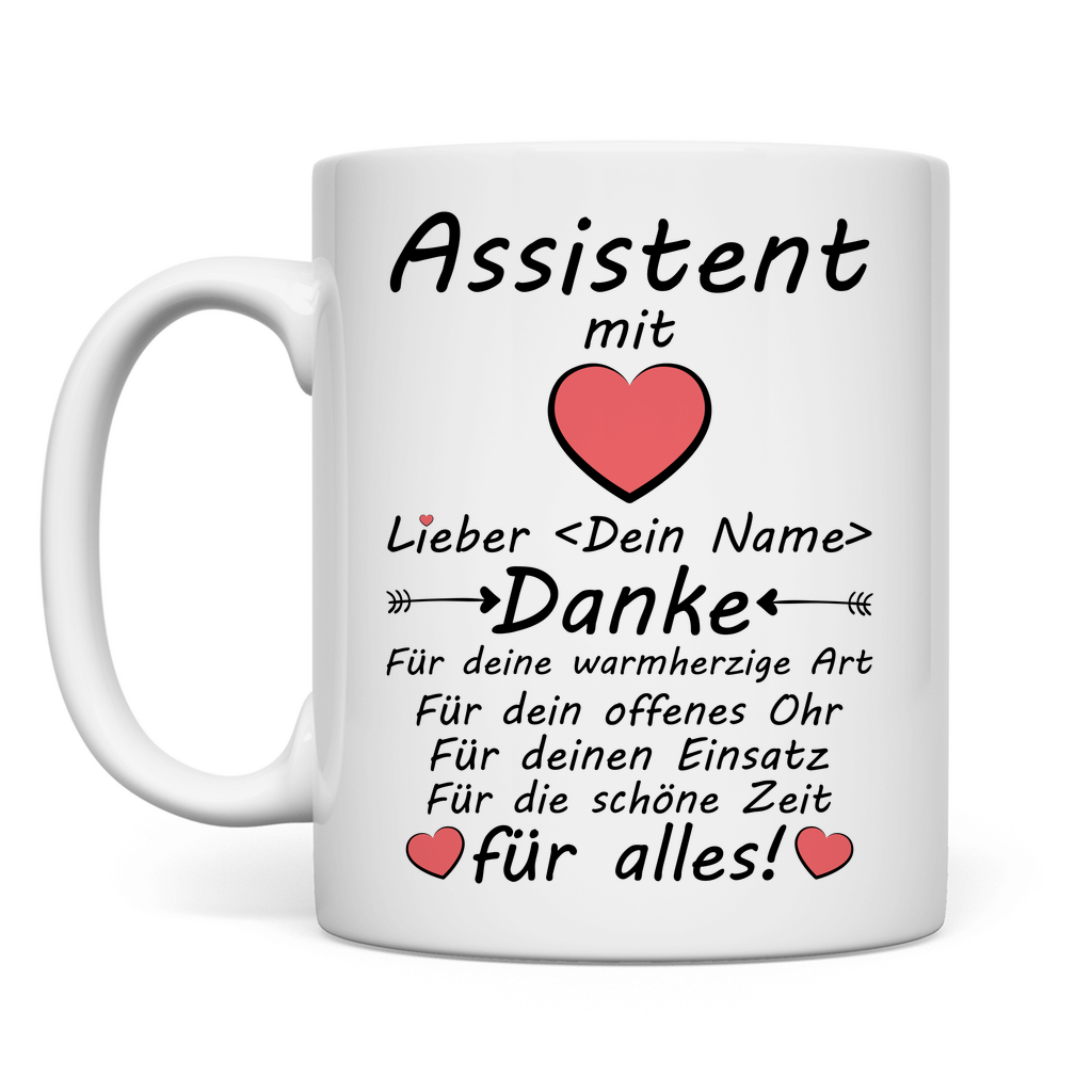 Assistent der Geschäftsführung Geschenk – Tasse mit Dankeschön zum Abschied