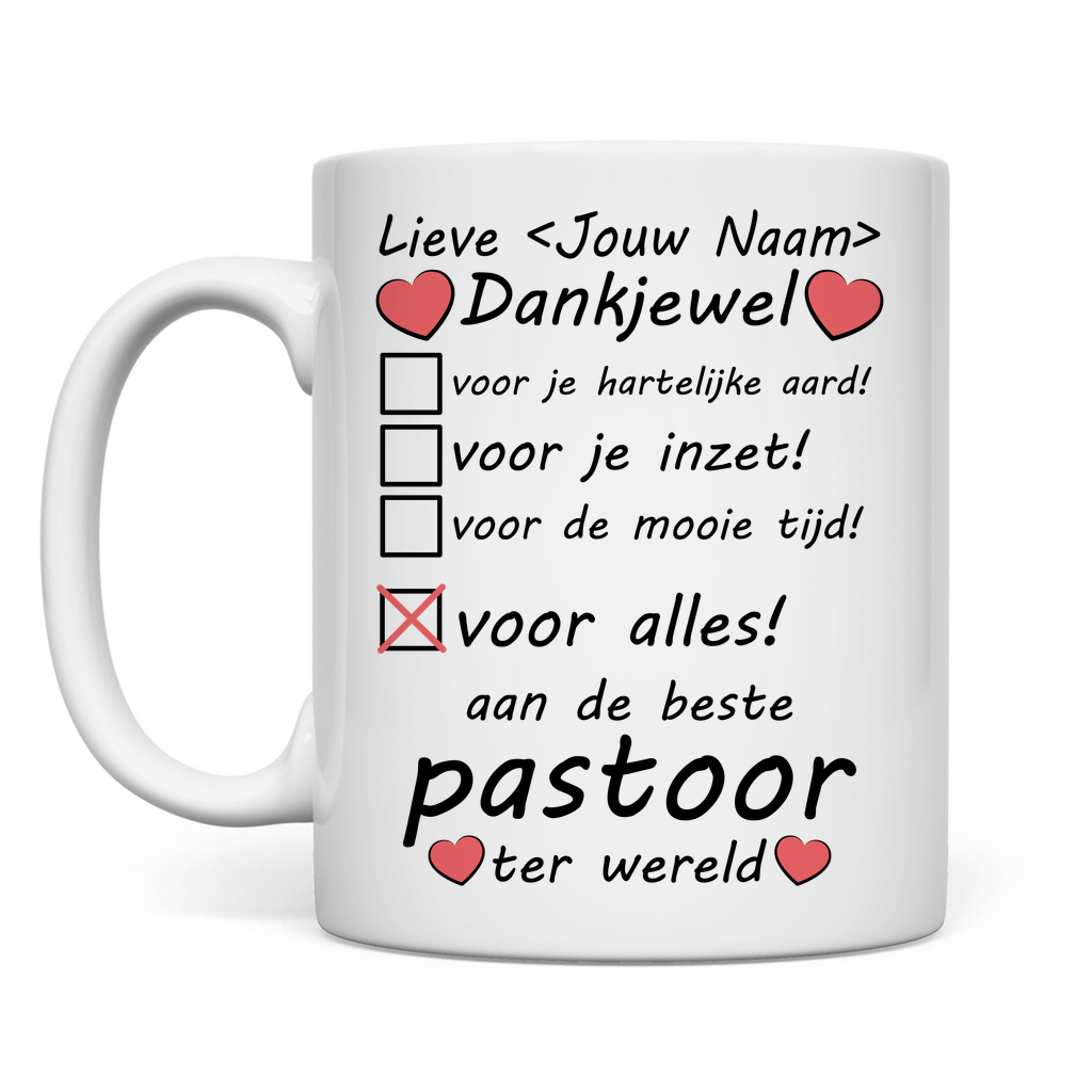 Bedankje voor Pastoor Mog - Afscheid Cadeau - Gepersonaliseerd