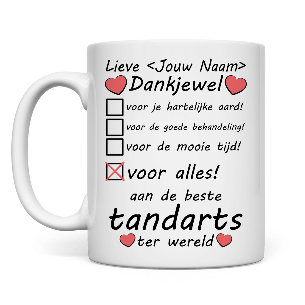 Bedankje voor Tandarts Mog -  Afscheid Cadeau - Pensioen - Bedankt Afscheidscadeau Collega