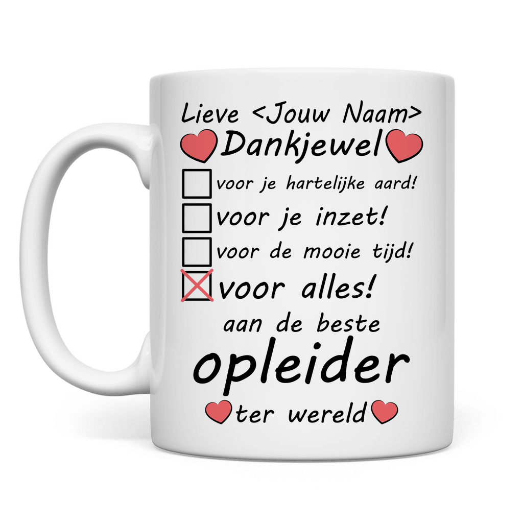 Bedankt voor beste Opleider Mog - Afscheidscadeau - Gepersonaliseerd