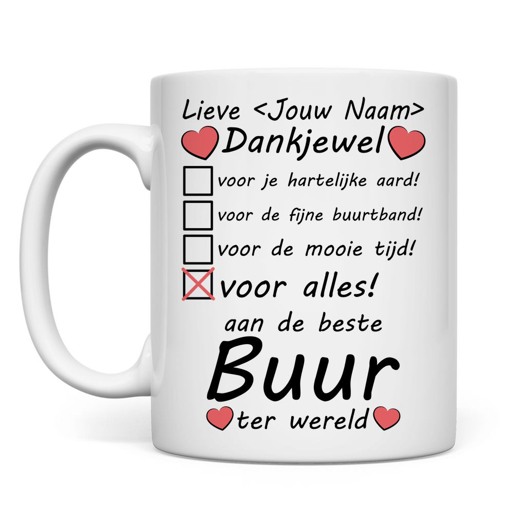 Bedankt vor liefste beste Buur Buurvrouw Mog - Afscheidscadeau die Verhuizen