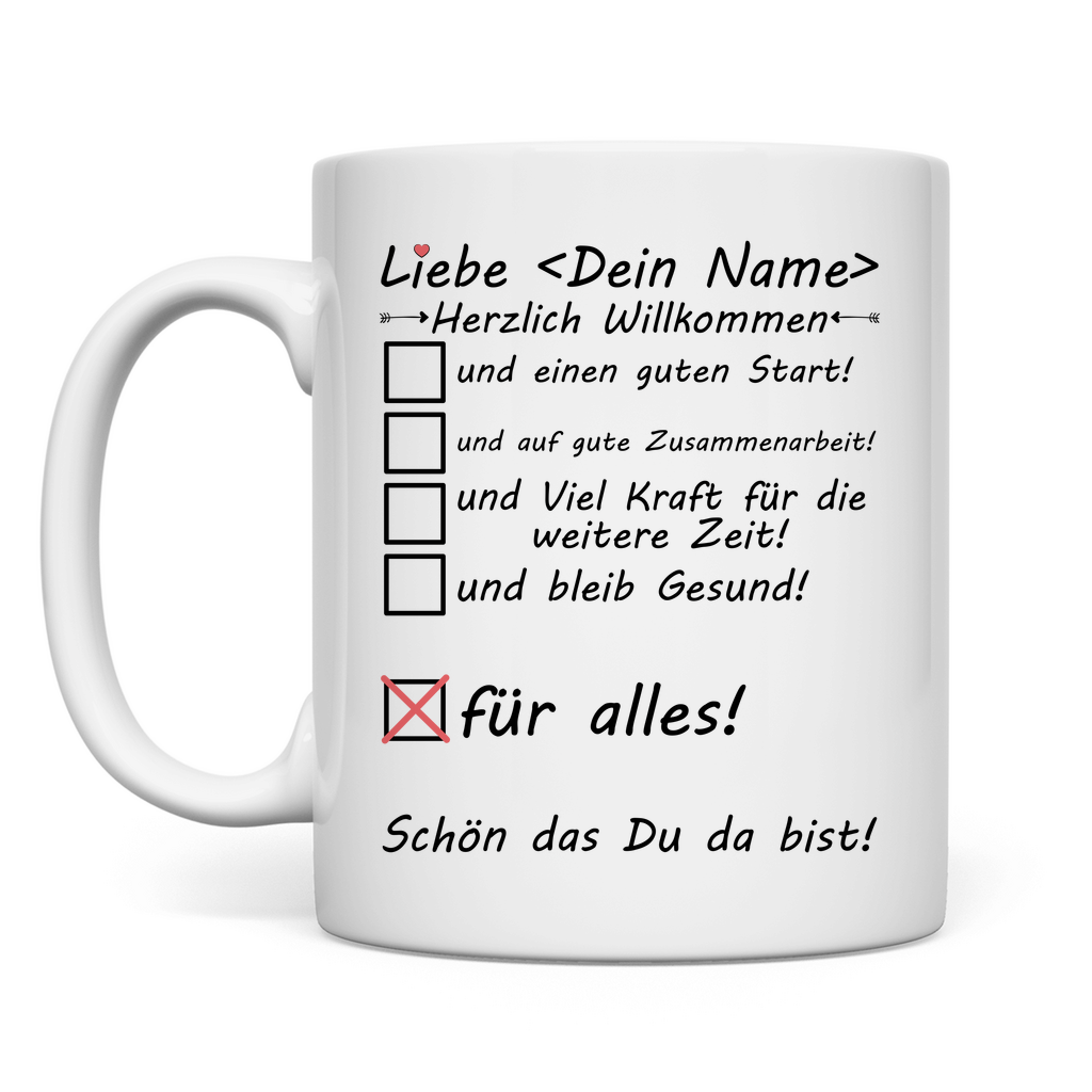 Begrüßungsgeschenk Neue Kollegin | Tasse