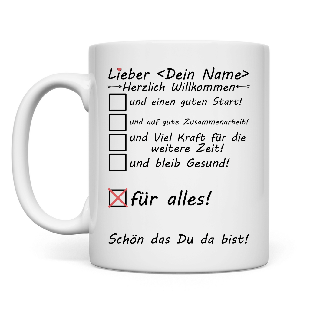 Begrüßungsgeschenk Neuer Mitarbeiter | Tasse