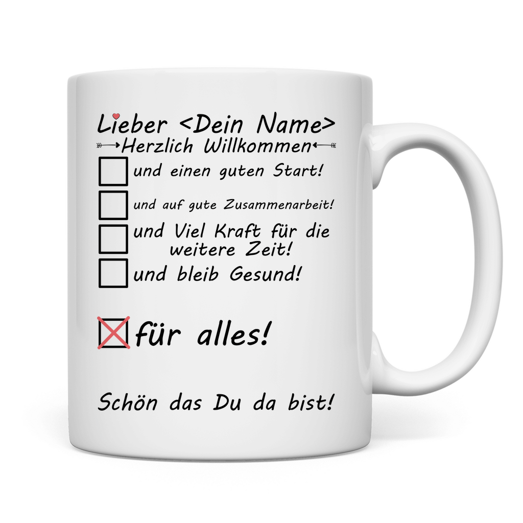 Begrüßungsgeschenk Neuer Mitarbeiter | Tasse