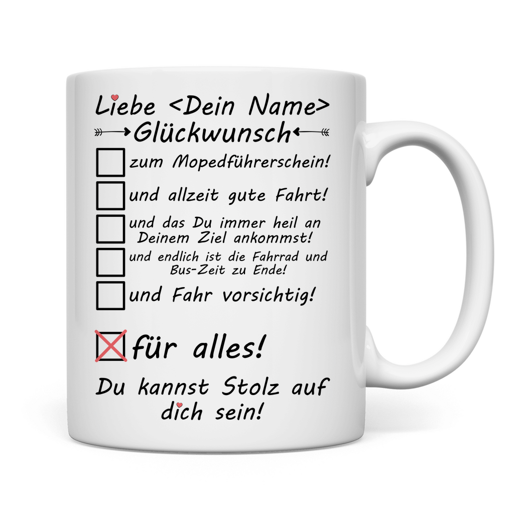 Bestandene Mopedprüfung | Geschenk | Tasse