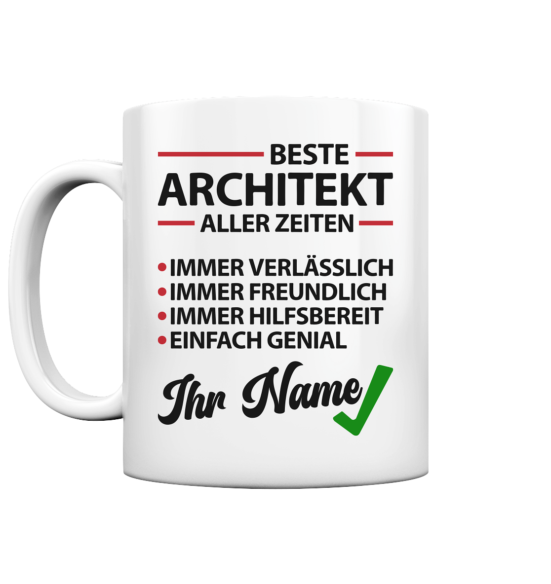 Beste Architekten Geschenk  | Tasse Personalisierbar 2