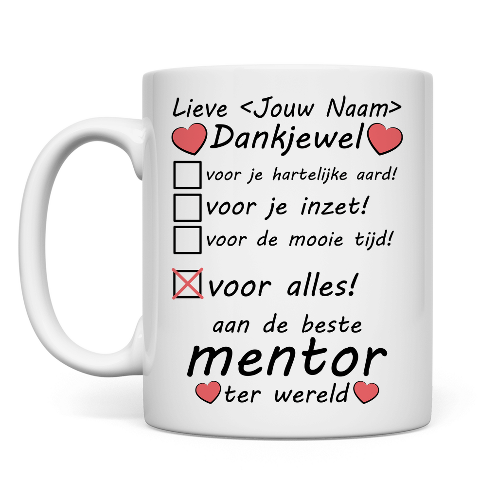 Beste Mentor Mok - leuk Afscheid Cadeau - Bedankt