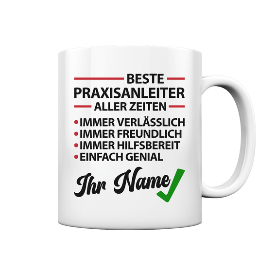 Praxisanleiter Tasse Personalisiert - bedruckt mit euren Namen