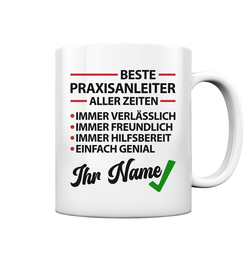 Praxisanleiter Tasse Personalisiert - bedruckt mit euren Namen