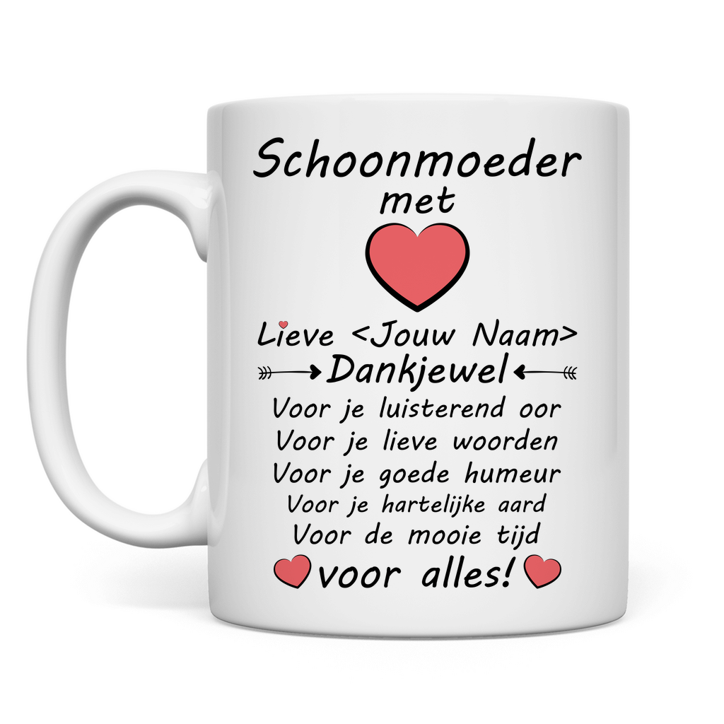 Beste leuk voor Schoonmoeder Mok - als bedankje Cadeau - Gepersonaliseerd