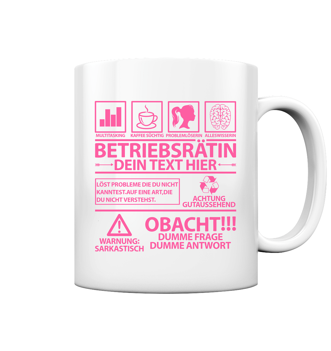 Betriebsrätin Lustige Tasse Personalisiert 