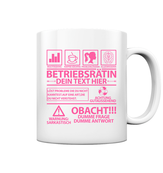 Betriebsrätin Lustige Tasse Personalisiert 