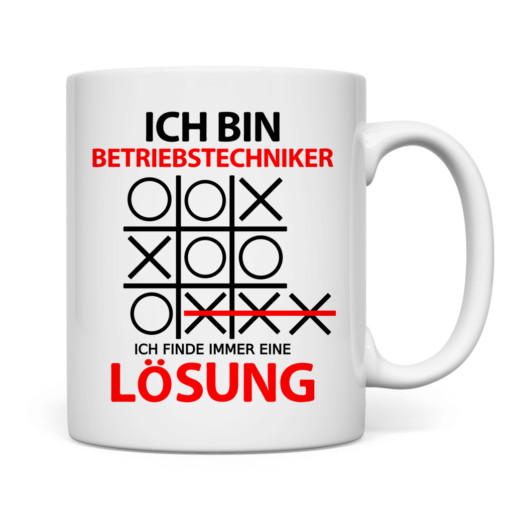 Premium Keramiktasse Betriebstechniker, perfekt als Mitarbeitergeschenk Ruhestand Geburtstag Abschlussgeschenk Befoerderung, hochwertige weisse Tasse mit C-Henkel 330 Milliliter