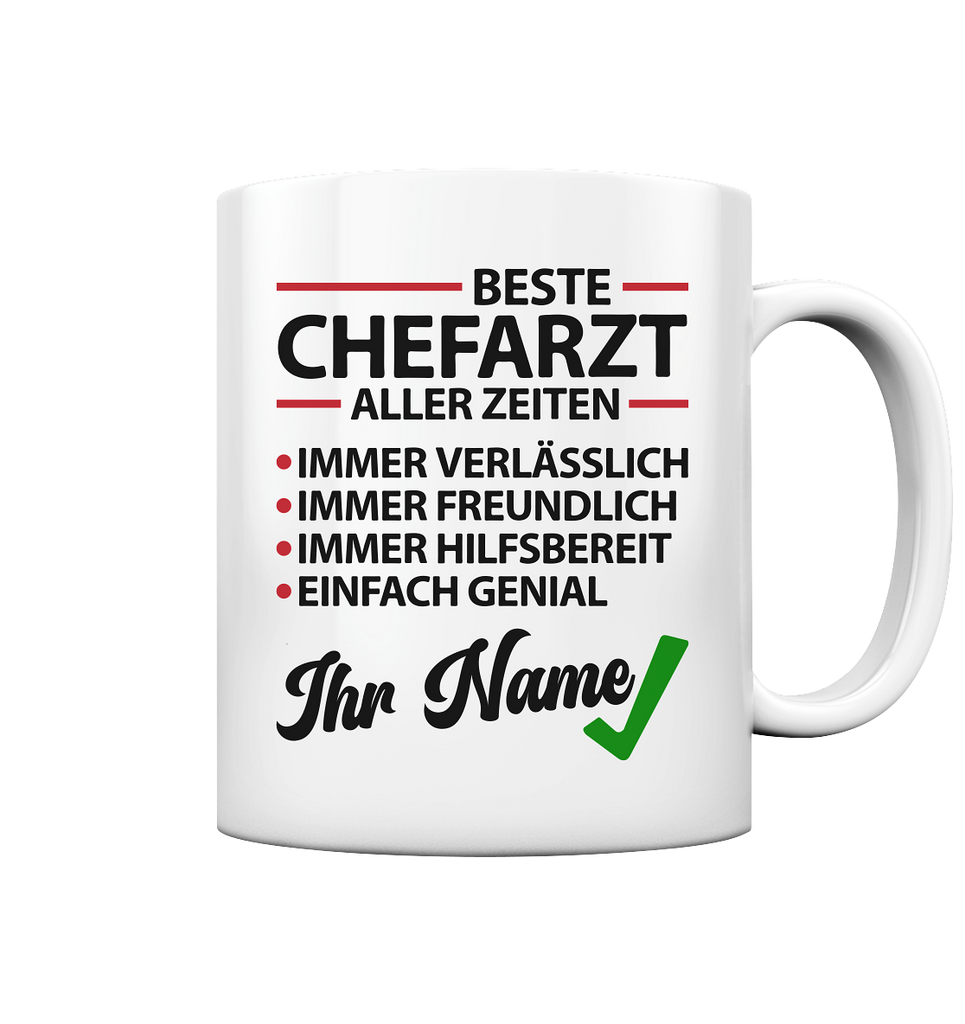 Danke bester Chefarzt Tasse Personalisiert