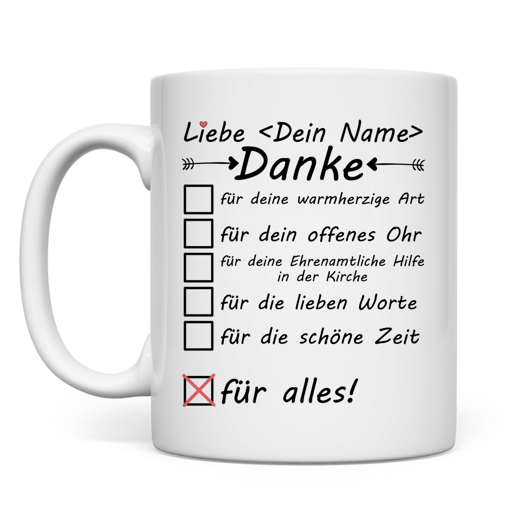 Dank an Ehrenamtliche | in der Kirche | Tasse