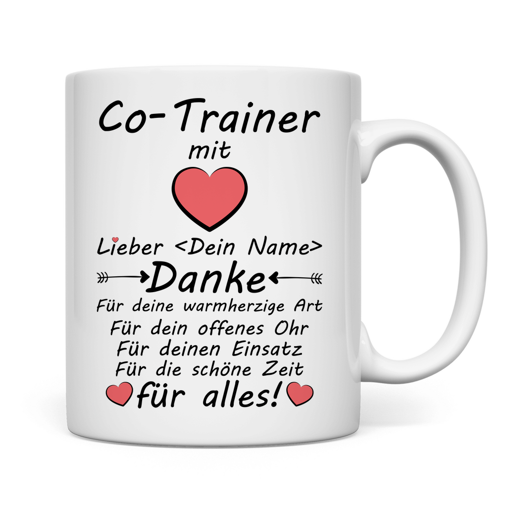 Danke Tasse für Co-Trainer Handball – Geschenk zum Saisonende & Abschied