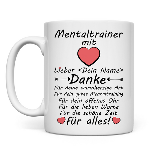 Danke Tasse für Mentaltrainer – Persönliches Geschenk zum Abschied