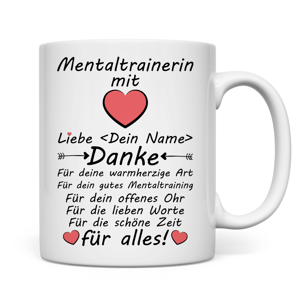 Danke Tasse für Mentaltrainer – Persönliches Geschenk zum Abschied