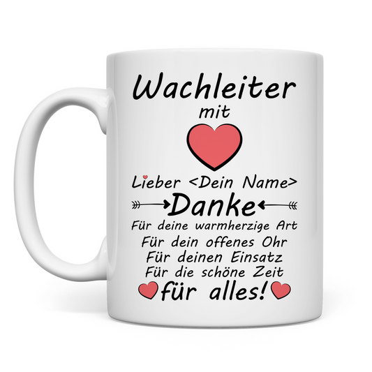 Danke Tasse für Polizei-Chef Wachleiter – Abschiedsgeschenk zum Ruhestand