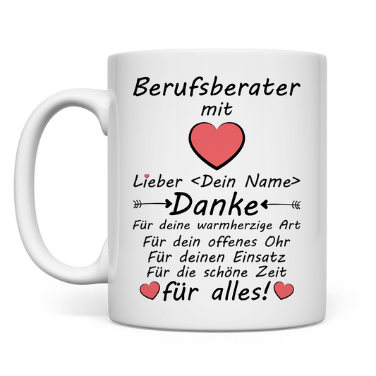 Danke an Berufsberater - Tasse - Berufsberatung Geschenk