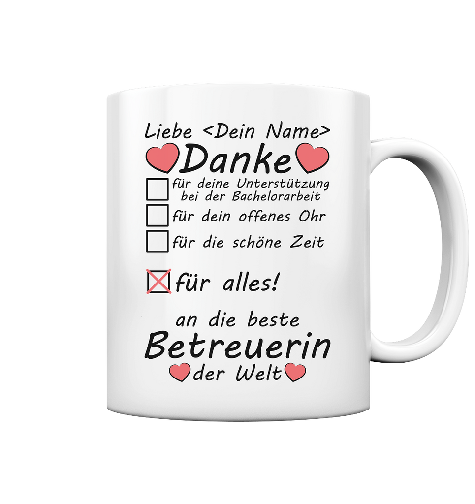 Danksagung Danke an | Betreuerin | Bachelorarbeit | Geschenk 2