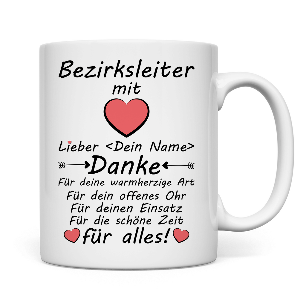 Danke an Bezirksleiter - Tasse - Bezirksleitung Geschenk zum Abschied