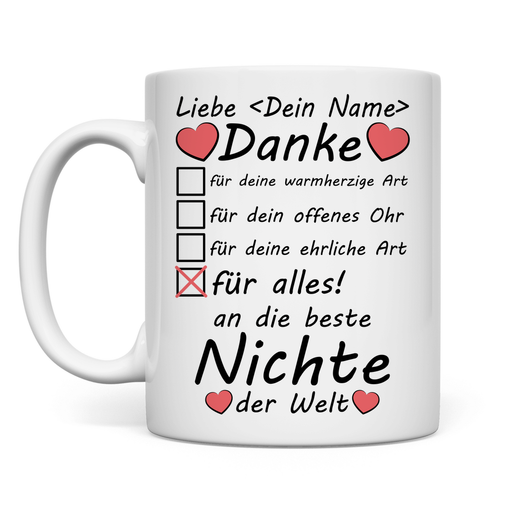 Danke an Nichte | Erwachsene | Abschiedsgeschenk