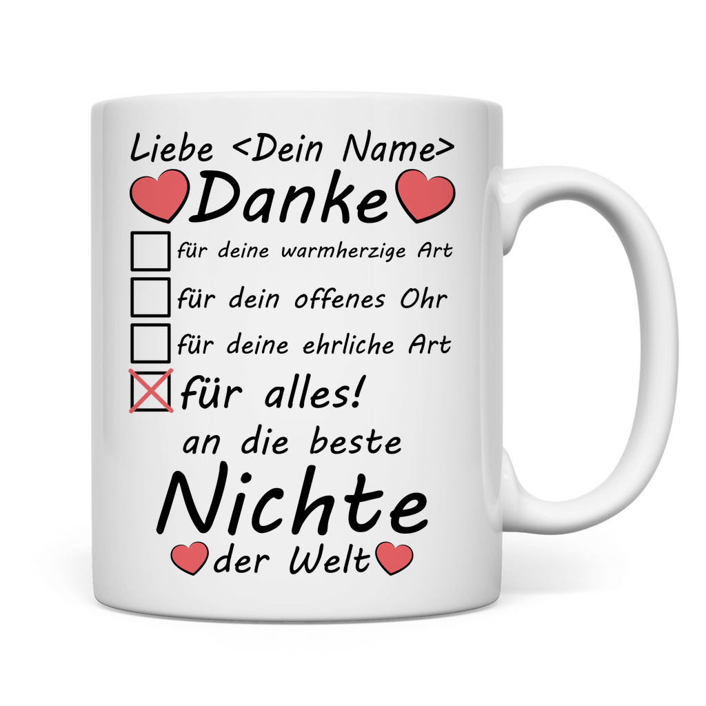 Danke an Nichte | Erwachsene | Abschiedsgeschenk