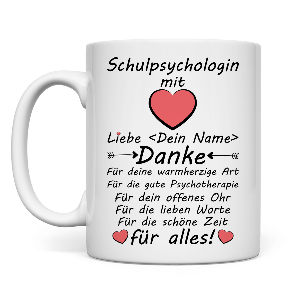 Danke an Schulpsychologin - Dankeschön Tasse -   Schulpsychologie Geschenk
