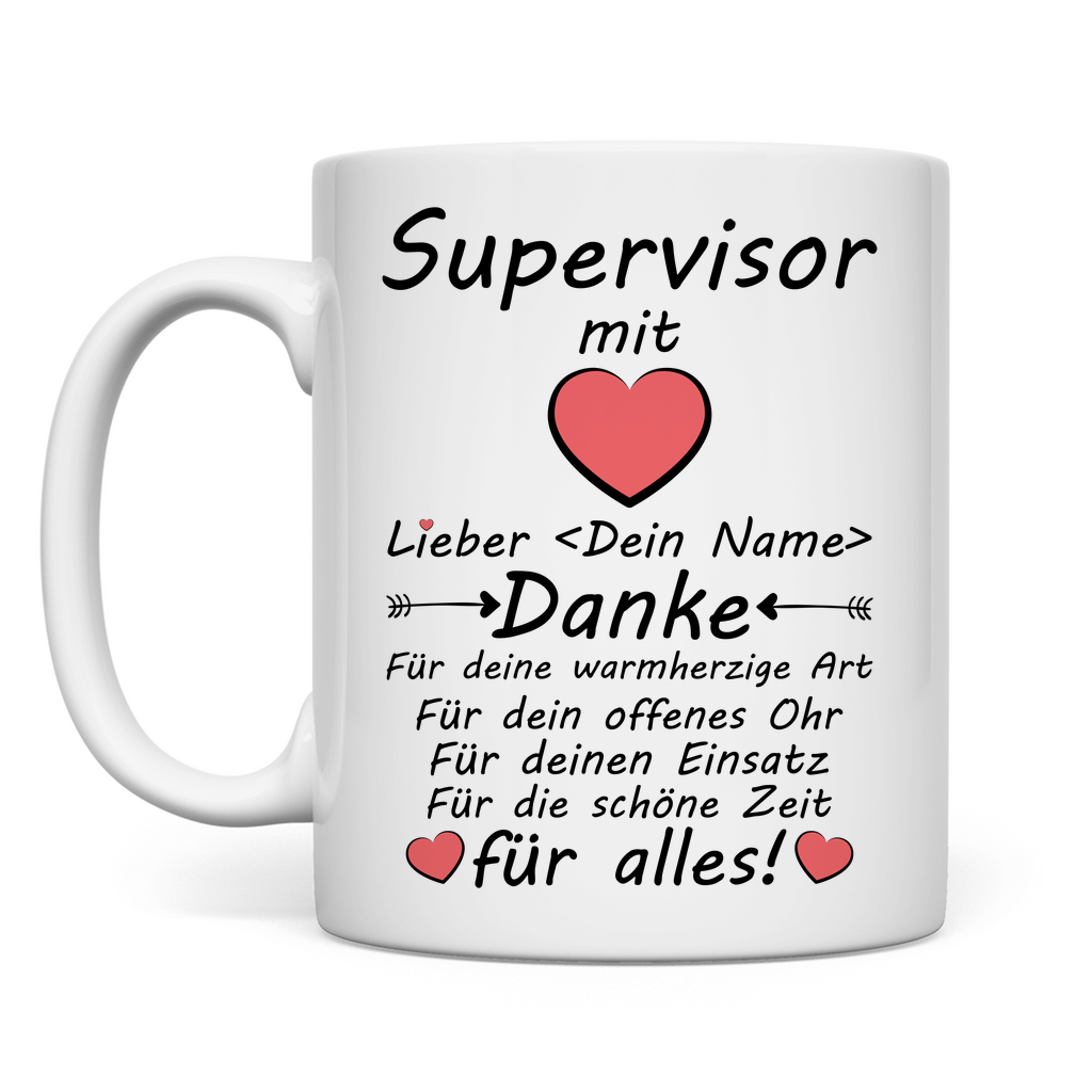 Danke an besten Supervisor - Tasse - Geschenk zum Abschied
