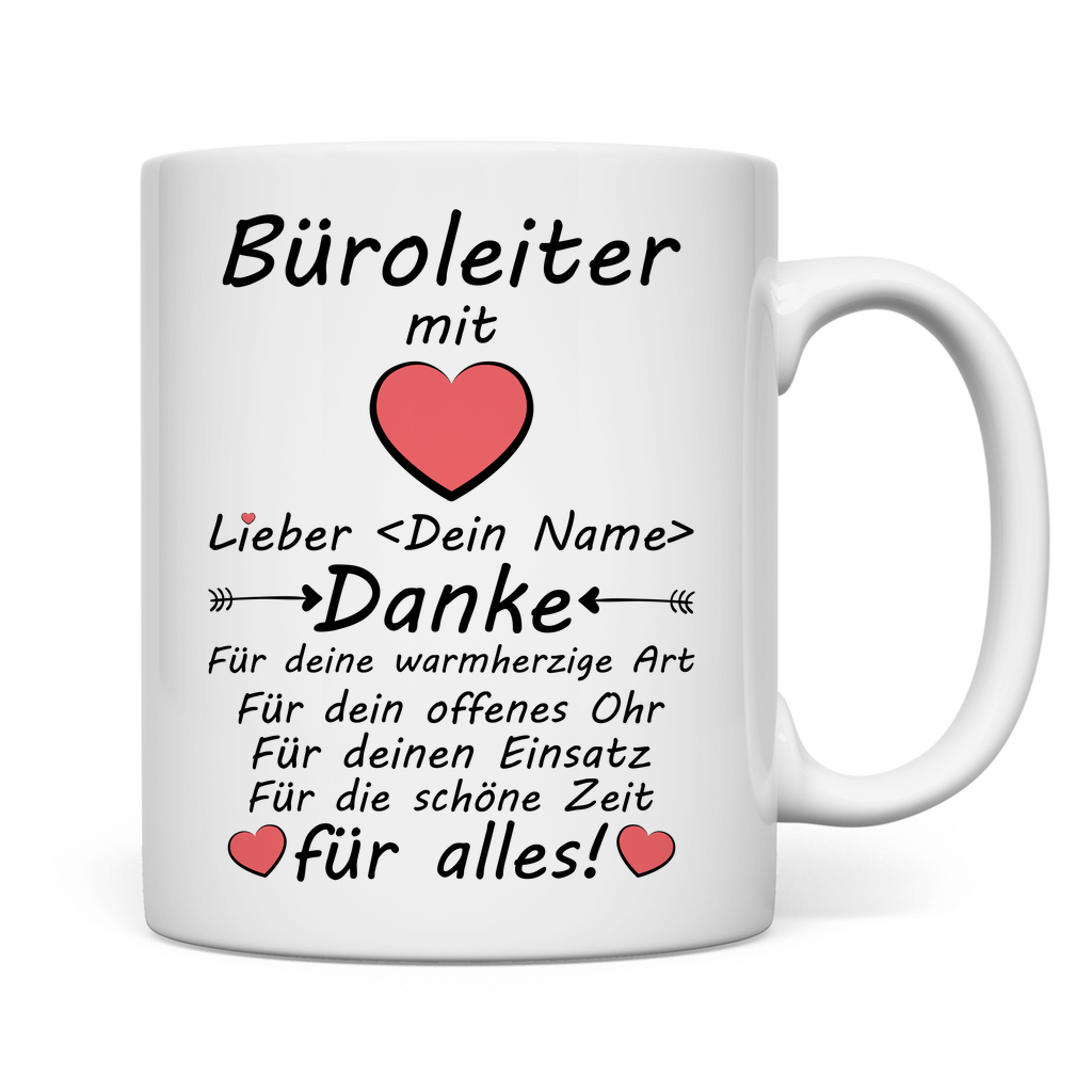 Danke an besten Büroleiter - Tasse - Geschenk zum Abschied
