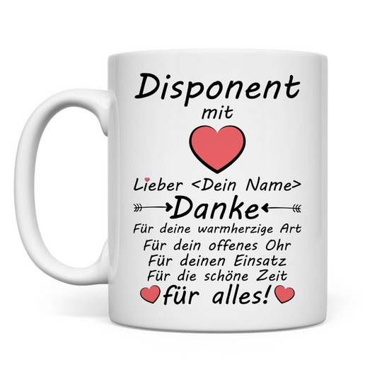 Danke an besten Disponent - Tasse - Geschenk zum Abschied - Rente